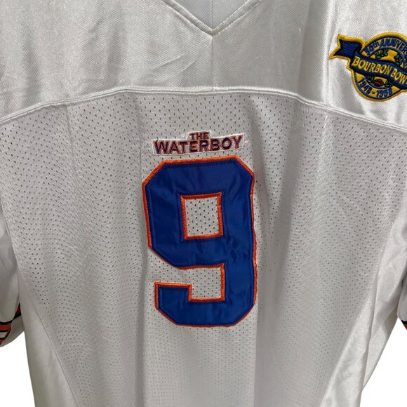 Bobby Boucher #9 The Waterboy Football Jersey Adam Sandler White Size XXL - Picture 3 of 6